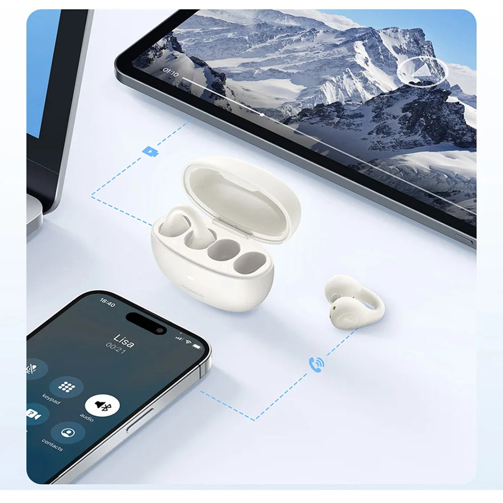 Handsfree Bluetooth Baseus AirGo AS01, TWS, Hvit A00069101223-00