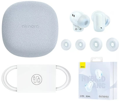 Handsfree Bluetooth Baseus AirNora 2, TWS, ANC, Blå NGTW320203