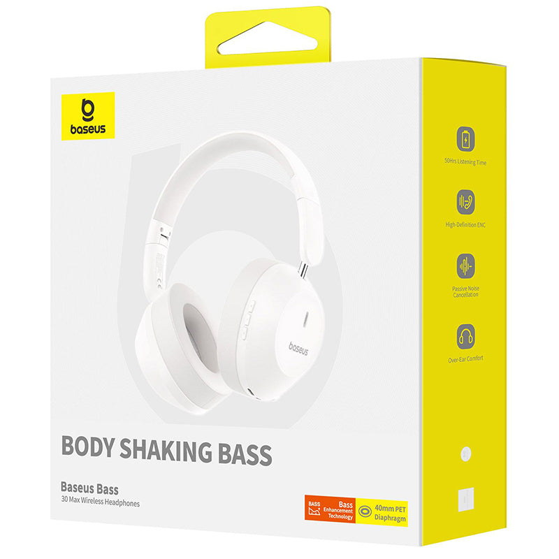 Handsfree Bluetooth Baseus Bass 30 Max, A2DP, Hvit A00070700211-00