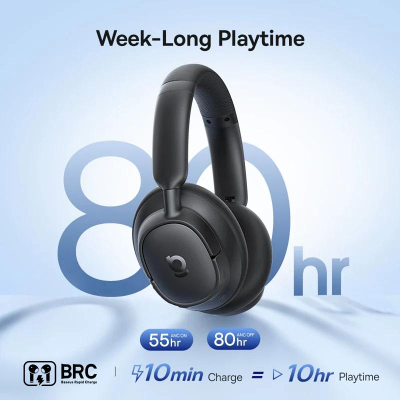 Handsfree Bluetooth Baseus Bass BH1 NC, MultiPoint, A2DP, ANC, Svart A0203703