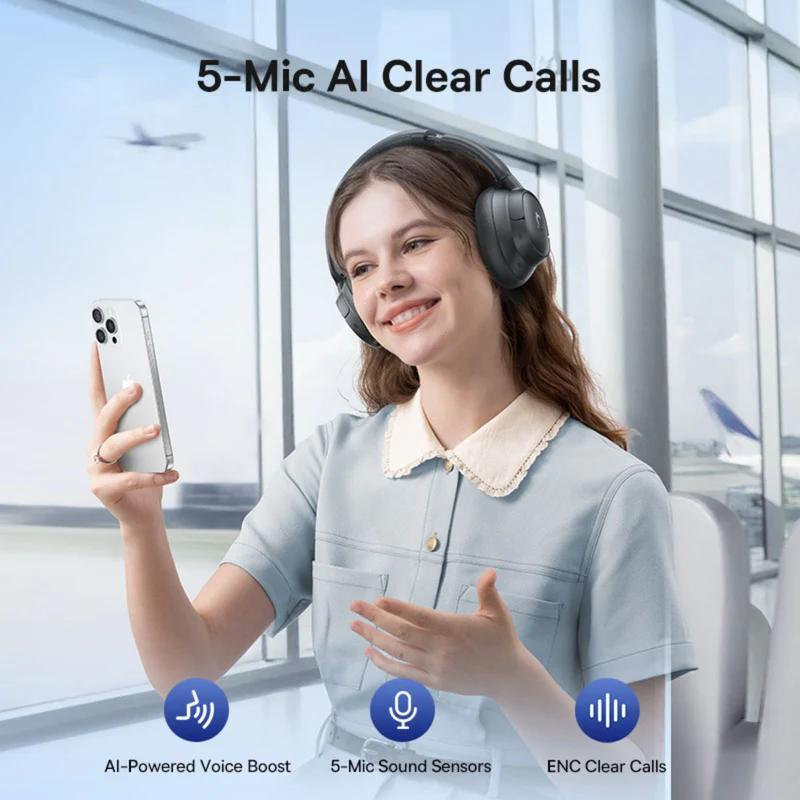 Handsfree Bluetooth Baseus Bass BH1 NC, MultiPoint, A2DP, ANC, Svart A0203703