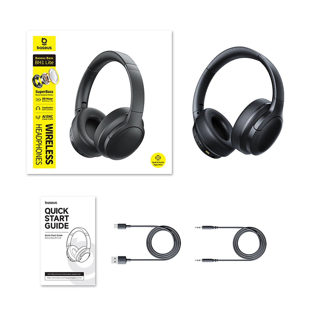 Handsfree Bluetooth Baseus BH1 Lite, A2DP, Svart A0203C00