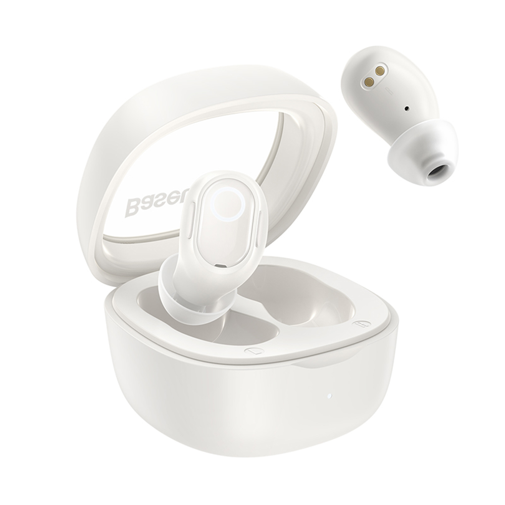 Handsfree Bluetooth Baseus Bowie WM02, TWS, Hvit, Reseglet NGTW370202