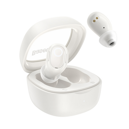Handsfree Bluetooth Baseus Bowie WM02, TWS, Hvit, Reseglet NGTW370202