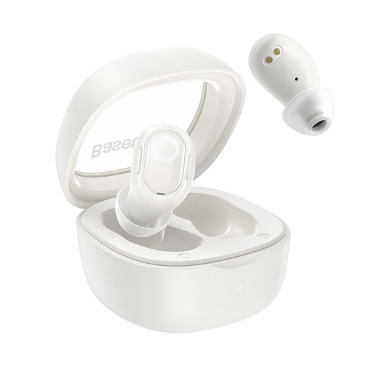 Handsfree Bluetooth Baseus Bowie WM02, TWS, Hvit, Reseglet NGTW370202