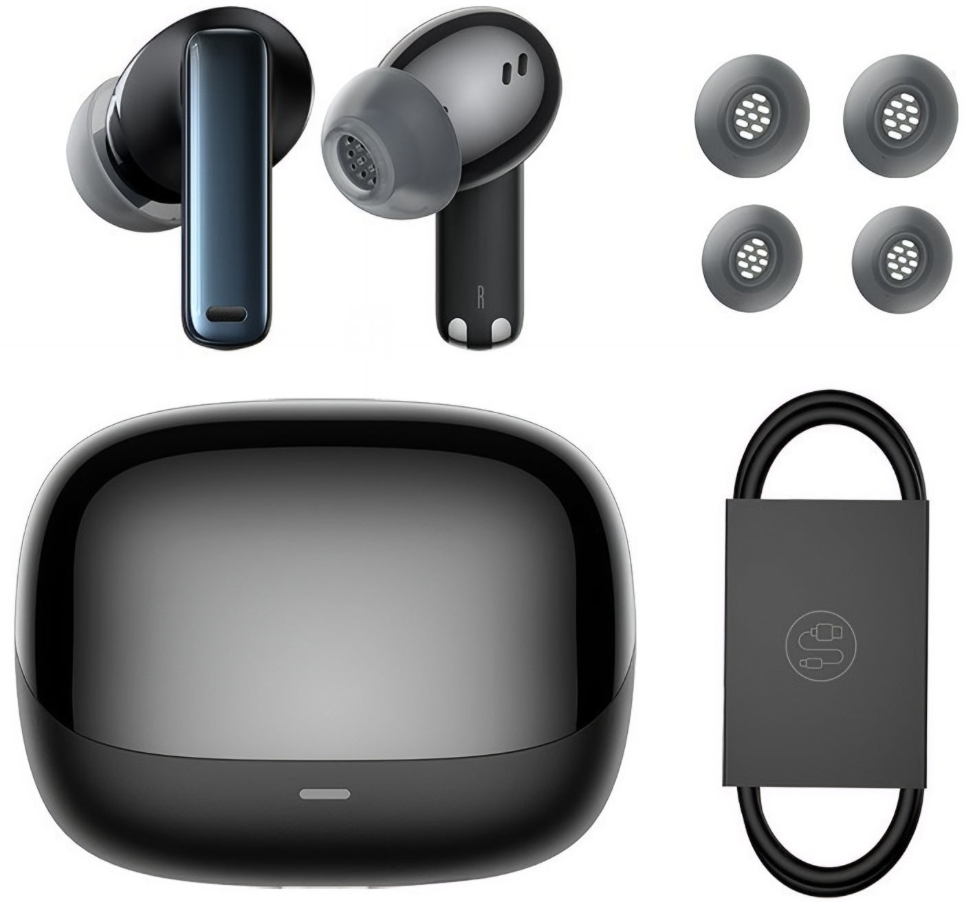 Handsfree Bluetooth Baseus Bowie M2s, TWS, ANC, Svart NGTW350101