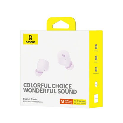 Håndfri Bluetooth Baseus Bowie E18, TWS, Lilla A00023800533-00 