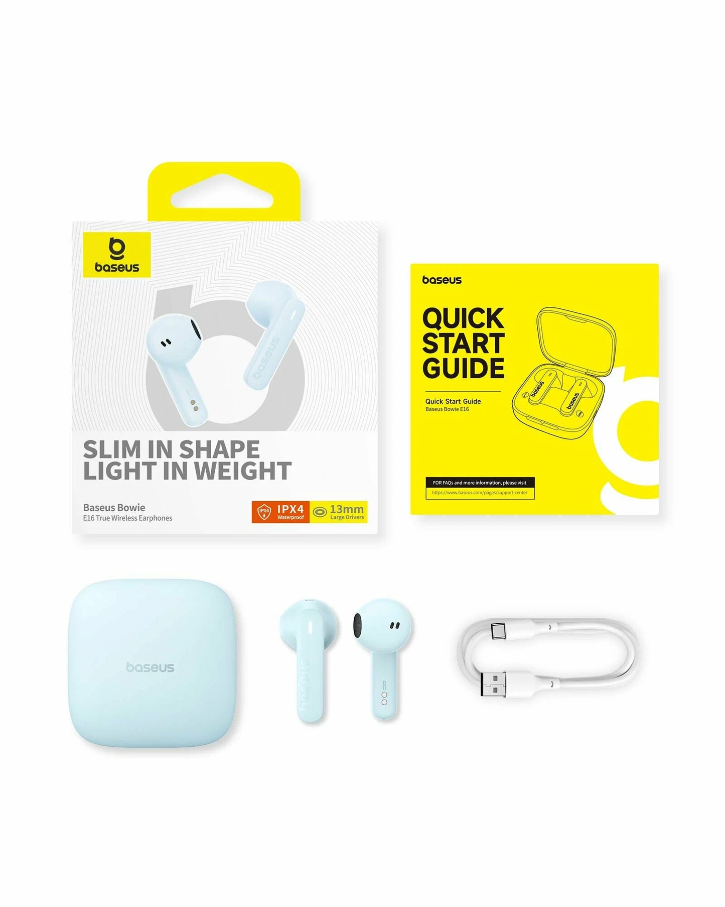 Handsfree Bluetooth Baseus Bowie E16, TWS, Blå A00061900313-01