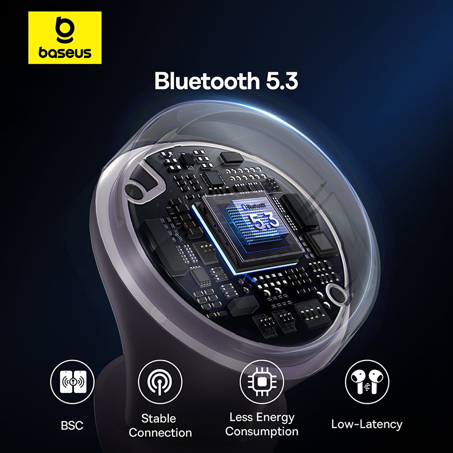 Håndfri Bluetooth Baseus Bowie E18, TWS, Lilla A00023800533-00 