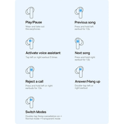 Handsfree Bluetooth Baseus Bowie M2, TWS, Hvit A00024000221-Z1