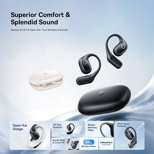 Handsfree Bluetooth Baseus Eli 2i Fit, TWS, Svart A0102604