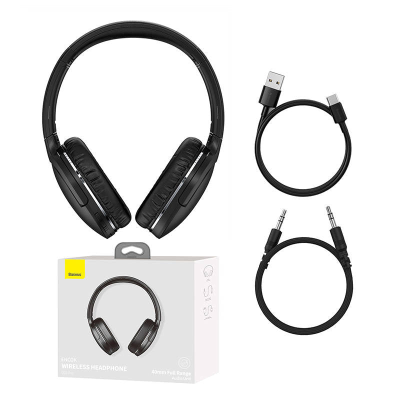 Håndfri Bluetooth Baseus Encok D02 Pro, MultiPoint, A2DP, Svart NGTD010301 