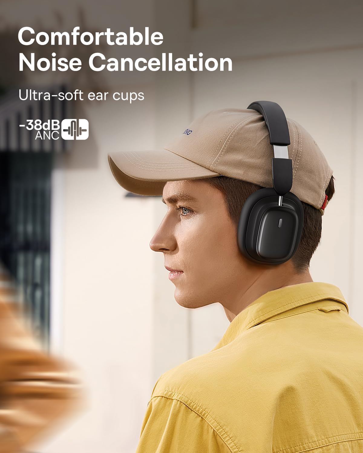 Handsfree Bluetooth Baseus H1i, A2DP, ANC, Svart A00050402113-00