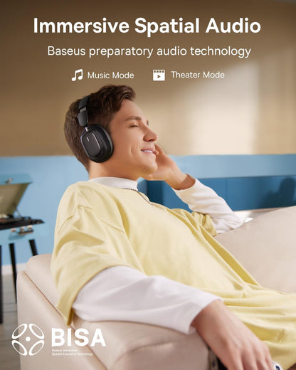 Handsfree Bluetooth Baseus H1i, A2DP, ANC, Svart A00050402113-00