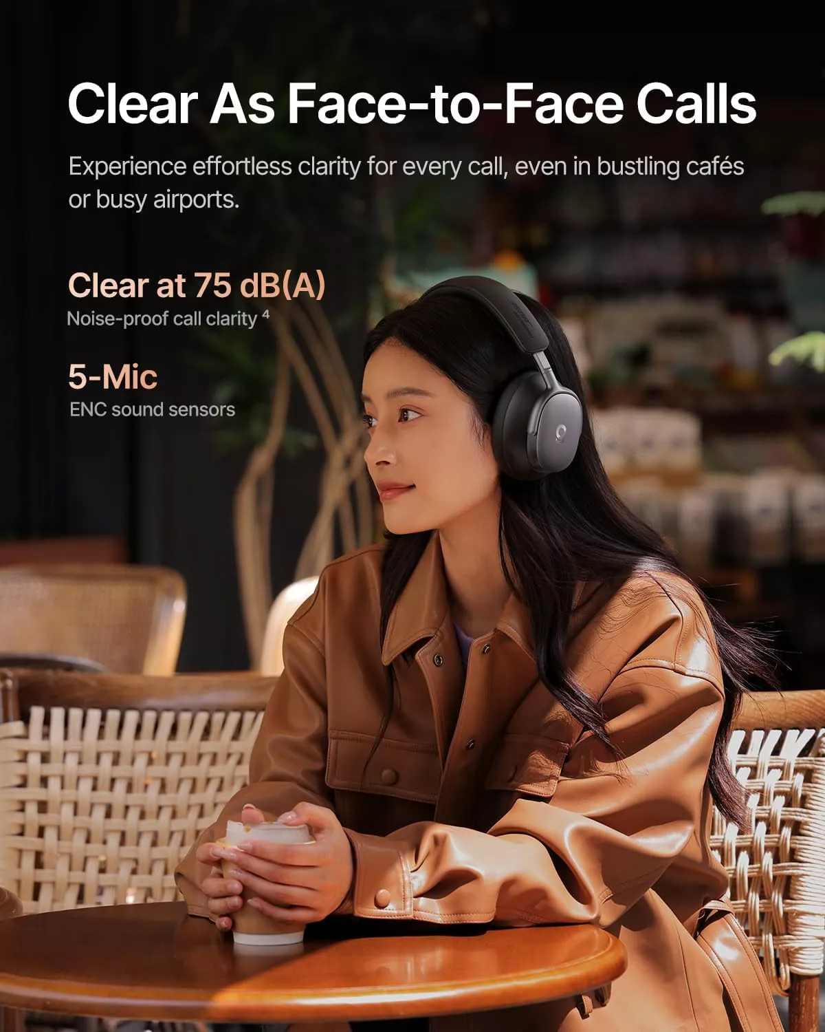 Handsfree Bluetooth Baseus Inspire XH1 Sound by Bose, A2DP, ANC, Svart A00085701123-00