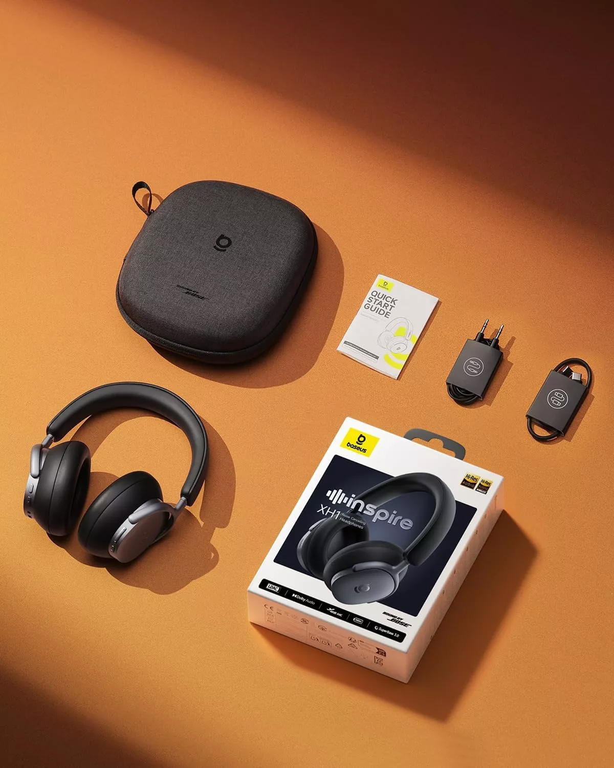 Handsfree Bluetooth Baseus Inspire XH1 Sound by Bose, A2DP, ANC, Svart A00085701123-00
