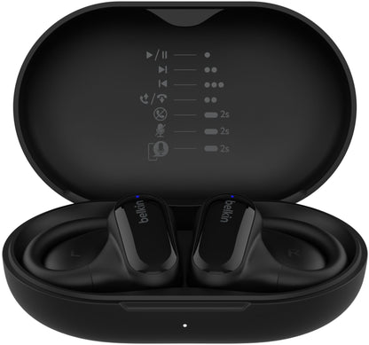 Handsfree Bluetooth Belkin SoundForm ClearFit, TWS, Multipoint, Svart AUC013ctBK