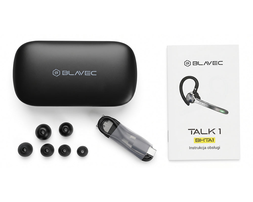 Blavec Talk 1 Bluetooth-håndfri, MultiPoint, A2DP, svart
