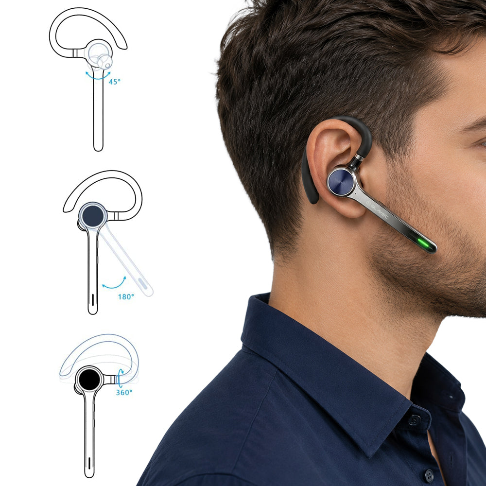 Blavec Talk 1 Bluetooth-håndfri, MultiPoint, A2DP, svart