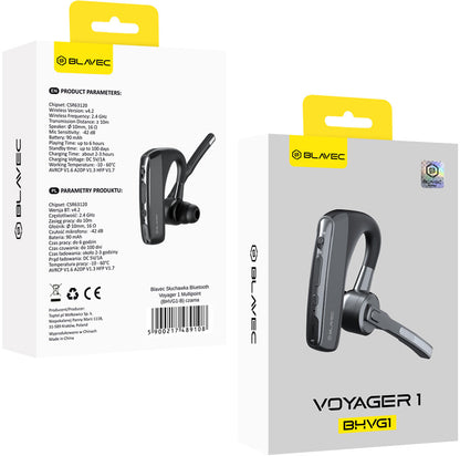 Blavec Voyager 1 Bluetooth-håndfri, MultiPoint, A2DP, svart
