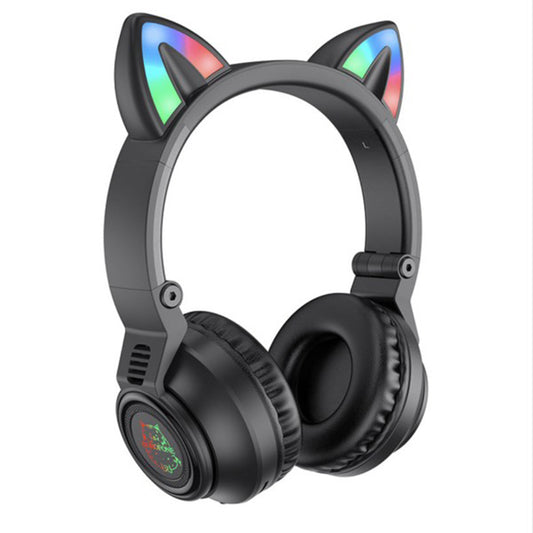 Handsfree Bluetooth Borofone BO18 Cat Ear, A2DP, Svart