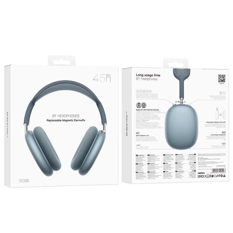 Handsfree Bluetooth Borofone BO35 Adorable, A2DP, Blå