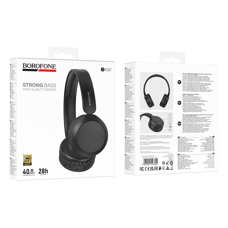 Bluetooth-håndfri Borofone BO37 Marvellous, A2DP, Svart