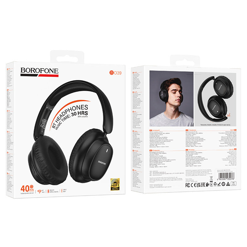 Borofone BO39 Melotide Bluetooth-håndfri, A2DP, svart