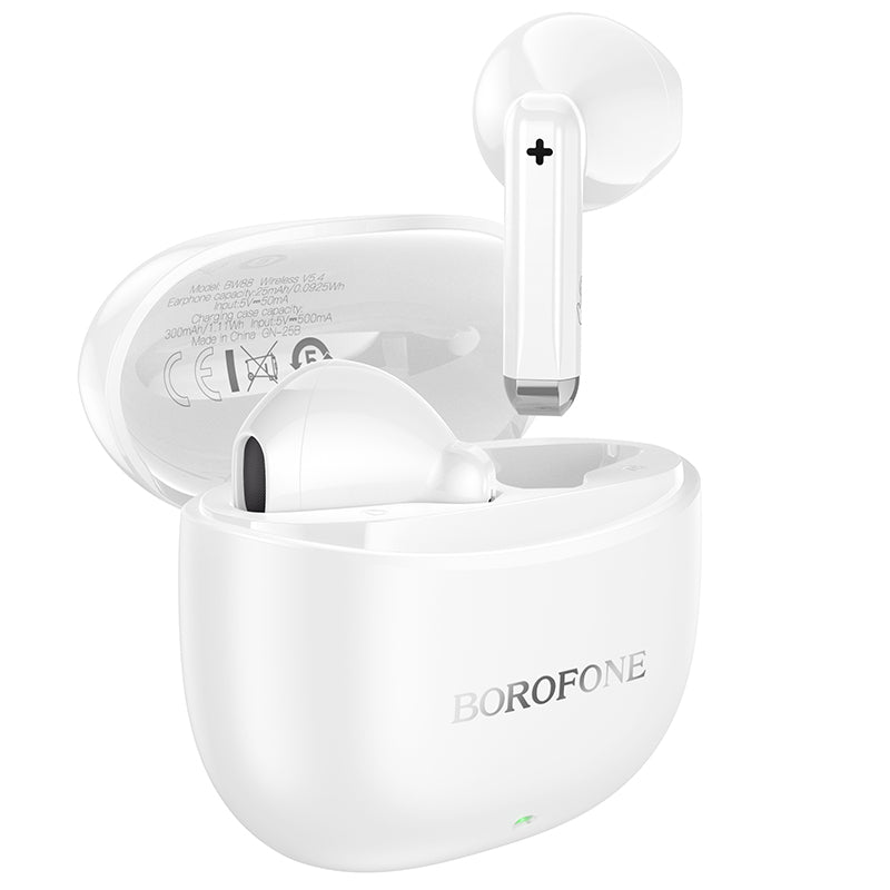 Handsfree Bluetooth Borofone BW88 Deep Rhyme, TWS, Hvit