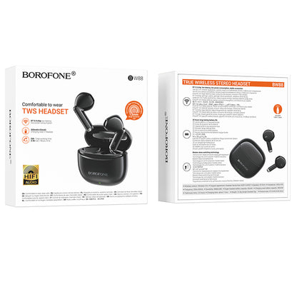 Handsfree Bluetooth Borofone BW88 Deep Rhyme, TWS, Svart