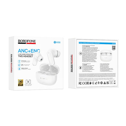 Handsfree Bluetooth Borofone BW96 Mellow, TWS, Hvit