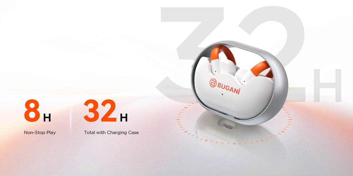Handsfree Bluetooth Bugani Clip B21, TWS, Hvit