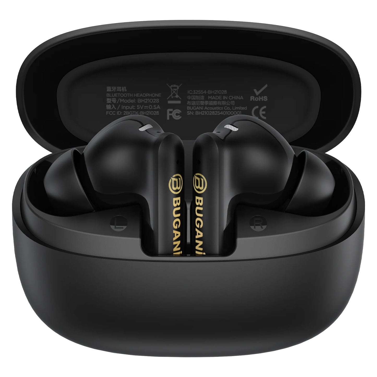 Bluetooth-håndfri Bugani Freebuds B20, TWS, ANC, svart