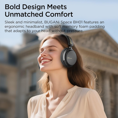 Bluetooth-håndfri Bugani Space BH01, MultiPoint, A2DP, ANC, Svart
