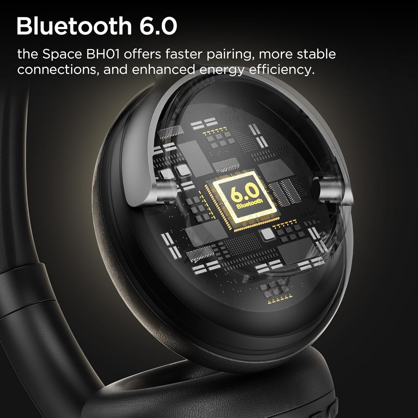 Bluetooth-håndfri Bugani Space BH01, MultiPoint, A2DP, ANC, Svart