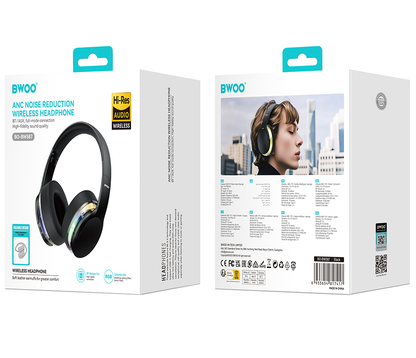 Bluetooth-håndfri BWOO BO-BW587, A2DP, ANC, Svart