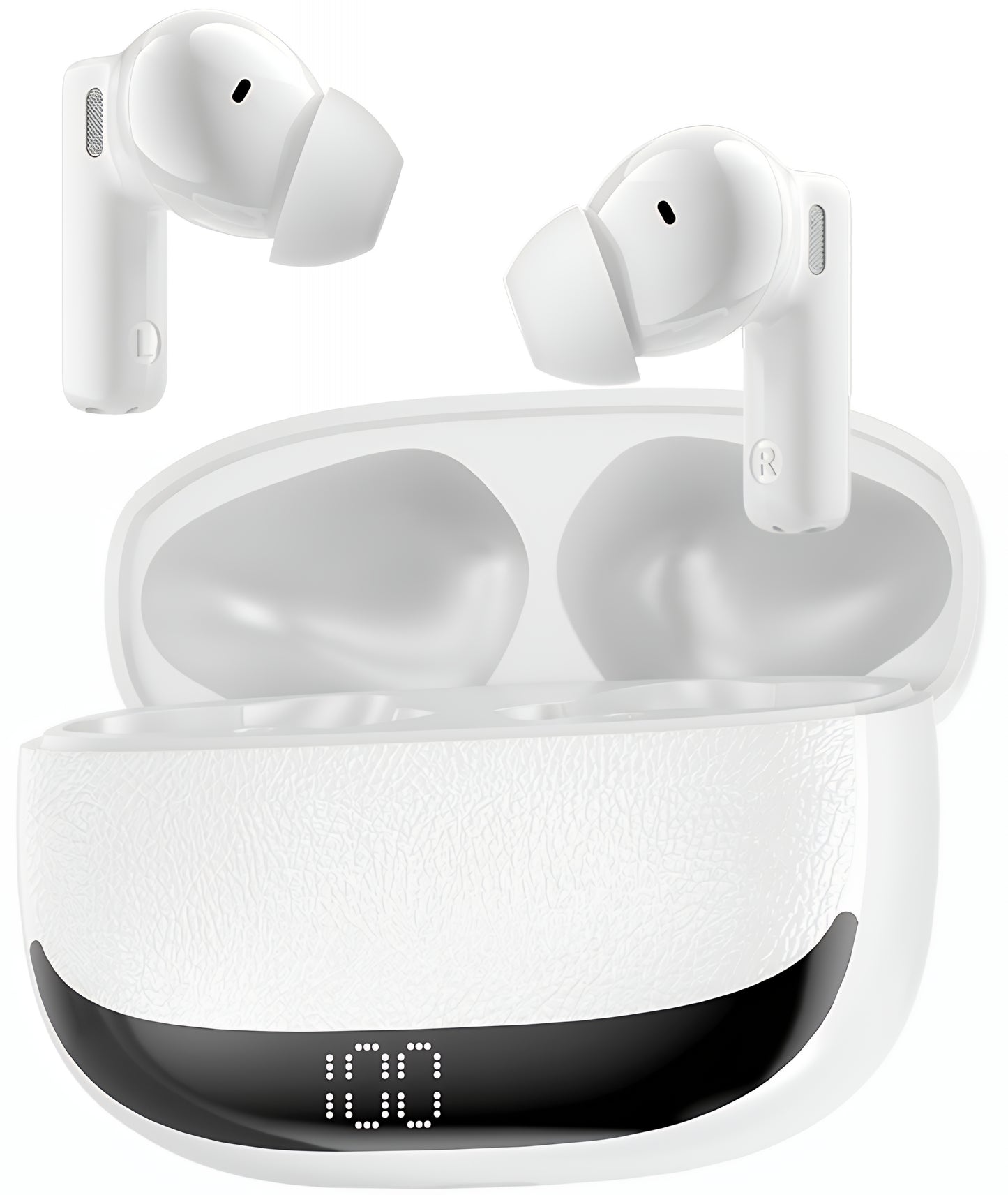 Bluetooth-håndfri BWOO BW40, TWS, ANC, Hvit