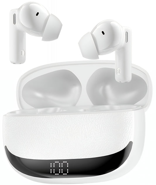 Bluetooth-håndfri BWOO BW40, TWS, ANC, Hvit