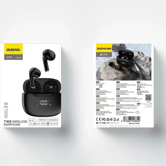 Handsfree Bluetooth Dudao U15N, TWS, Svart