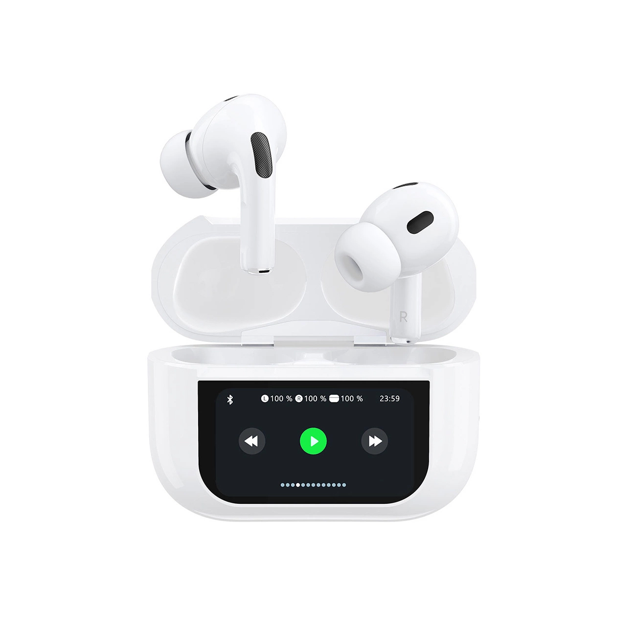 Handsfree Bluetooth Dudao U19 Display, TWS, Hvit, Reseglet