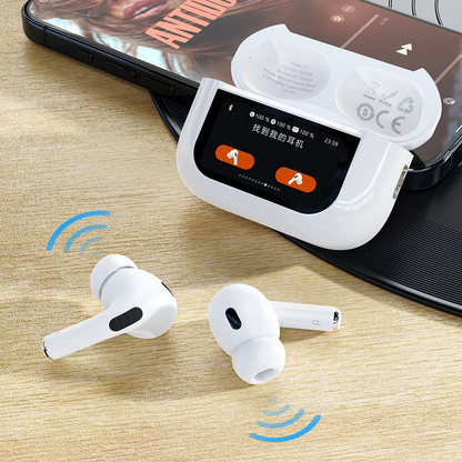 Handsfree Bluetooth Dudao U19 Display, TWS, Hvit, Reseglet