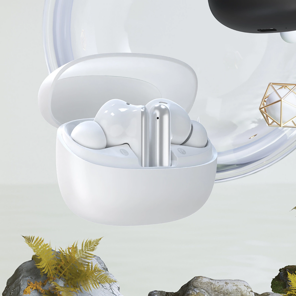 Bluetooth-håndfri Dudao U21, TWS, ANC, Hvit