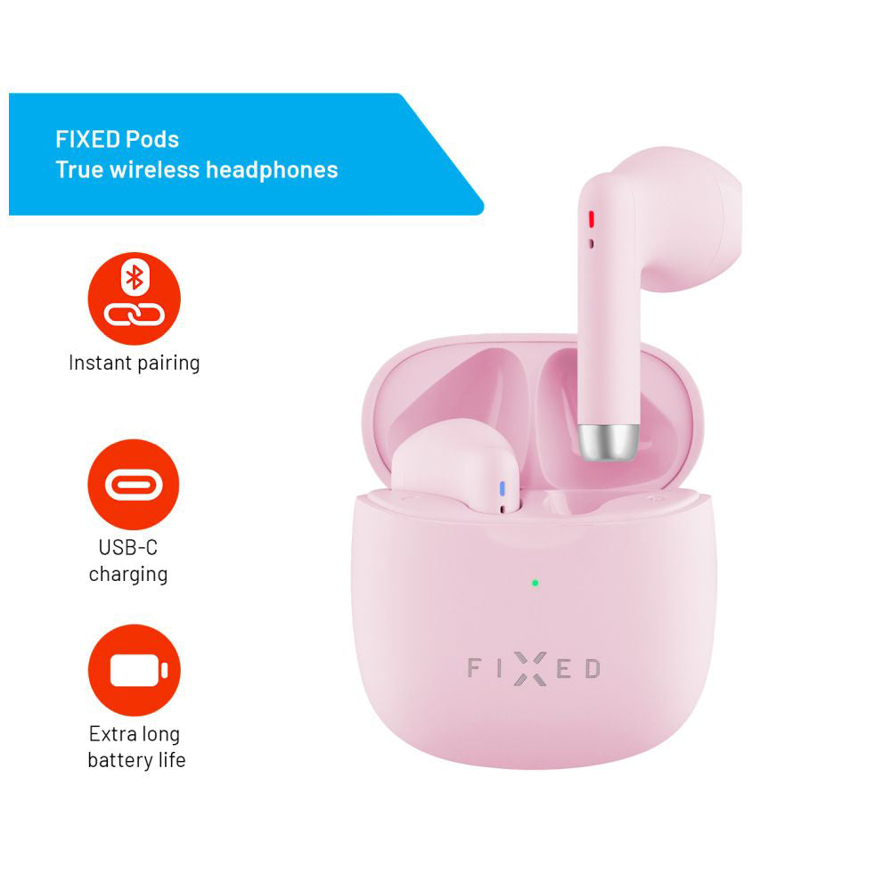 Handsfree Bluetooth Fast, TWS, Rosa