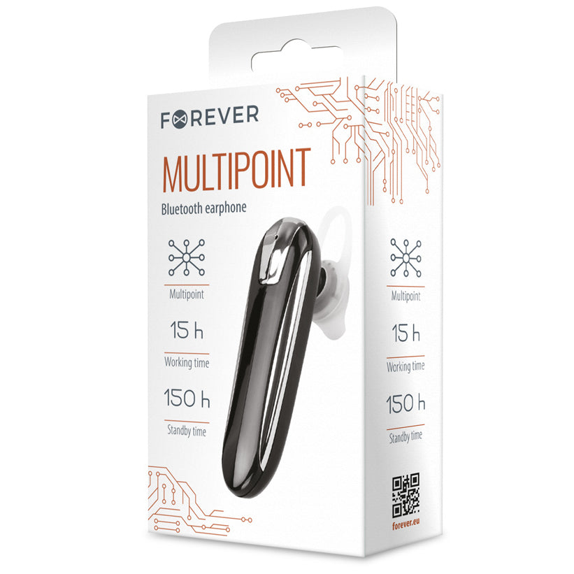 Handsfree Bluetooth Forever FBE-01, MultiPoint, Svart 