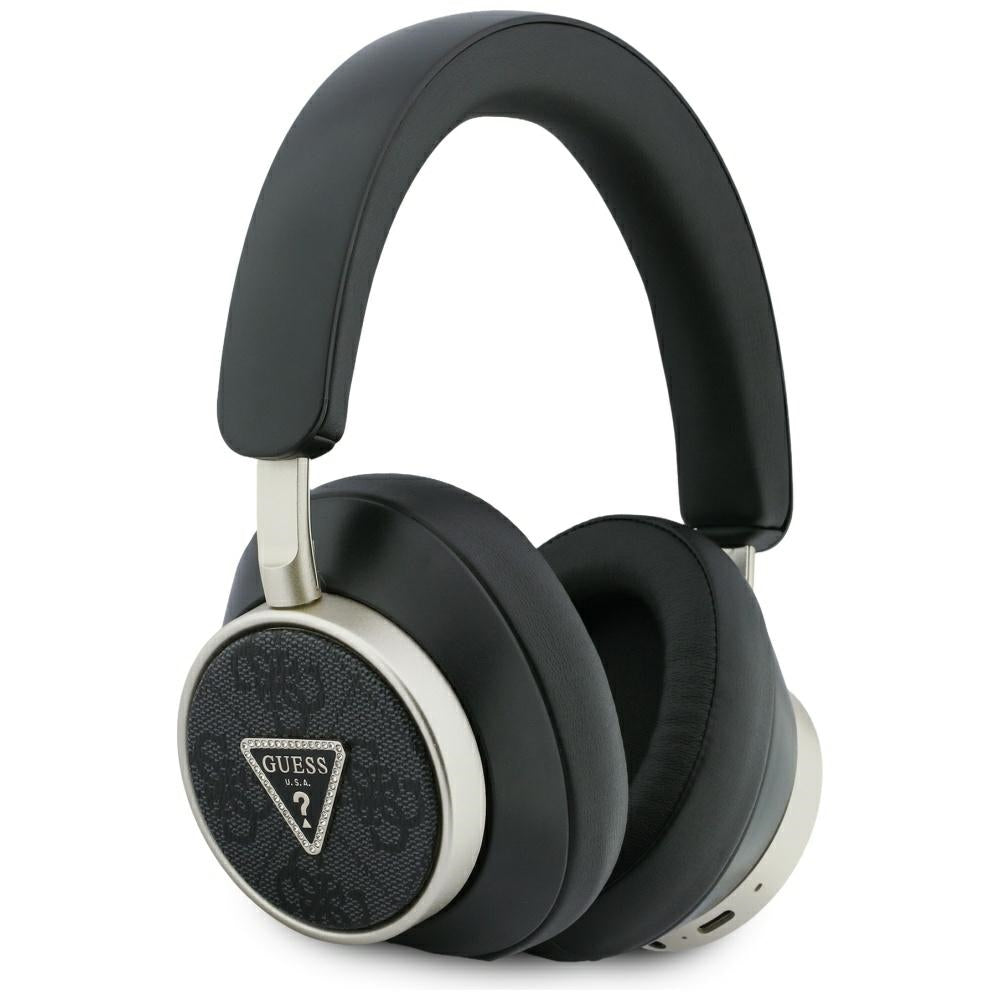 Handsfree Bluetooth Guess 4G Gold Triangle Logo, A2DP, Svart