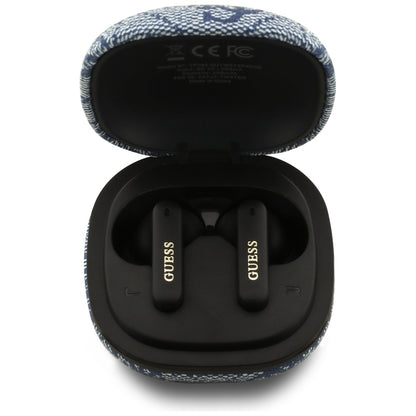 Handsfree Bluetooth Guess 4G Classic Metal Logo, TWS, Blå