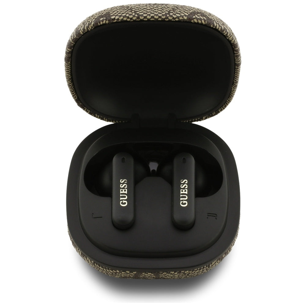 Handsfree Bluetooth Guess 4G Classic Metal Logo, TWS, Brun