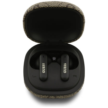 Handsfree Bluetooth Guess 4G Classic Metal Logo, TWS, Brun