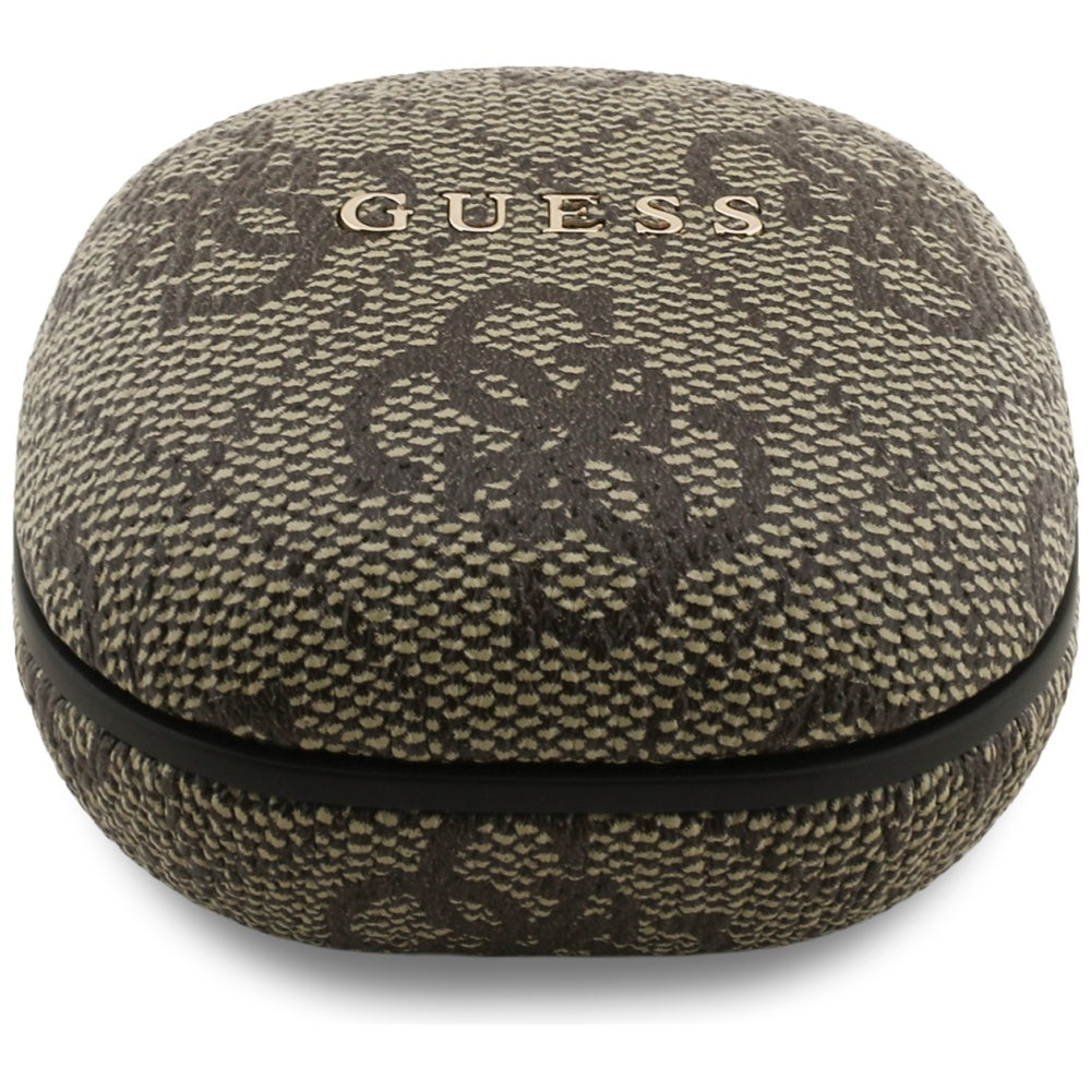 Handsfree Bluetooth Guess 4G Classic Metal Logo, TWS, Brun