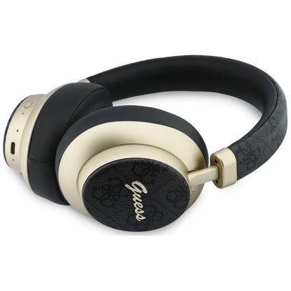 Handsfree Bluetooth Guess 4G Gold Script Metal, A2DP, Svart